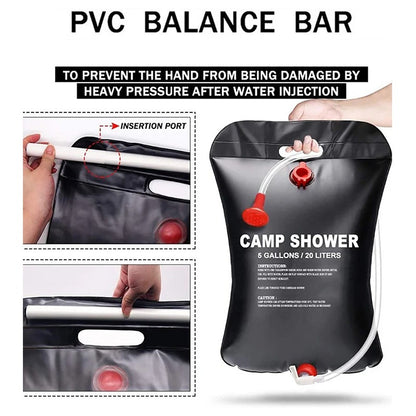 20L Black Shower Bag