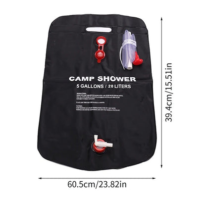 20L Black Shower Bag