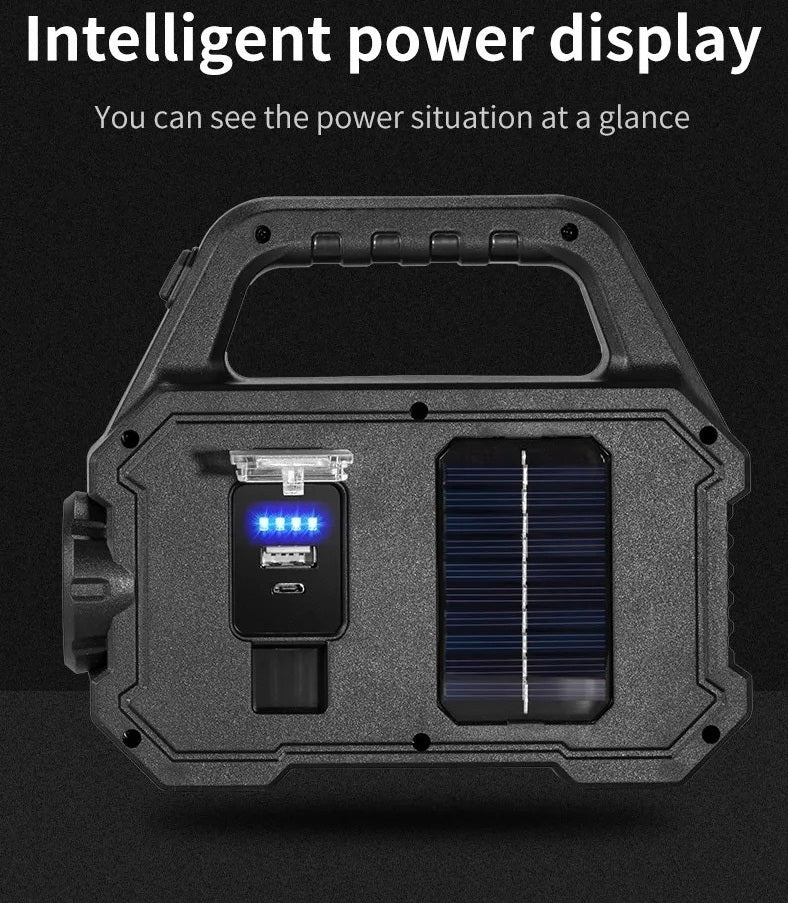 Solar COB Flashlight