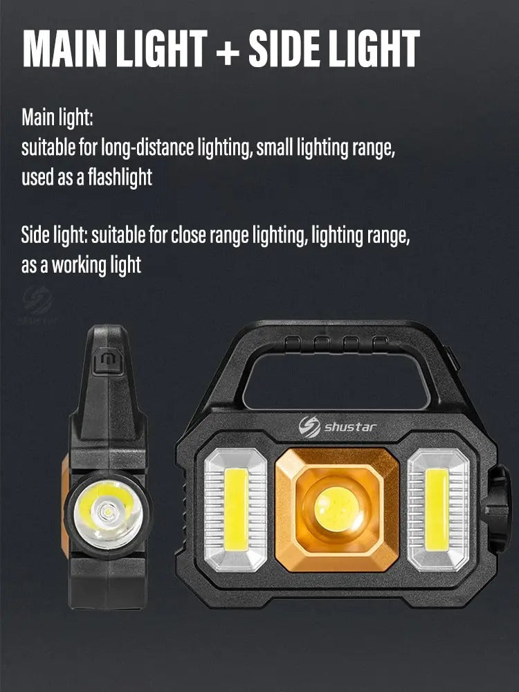 Solar COB Flashlight